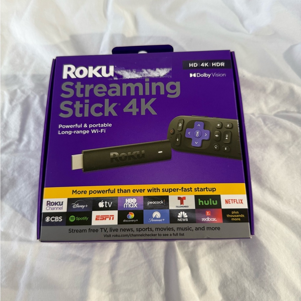 Roku Streaming Stick 4K - Black. BRAND NEW